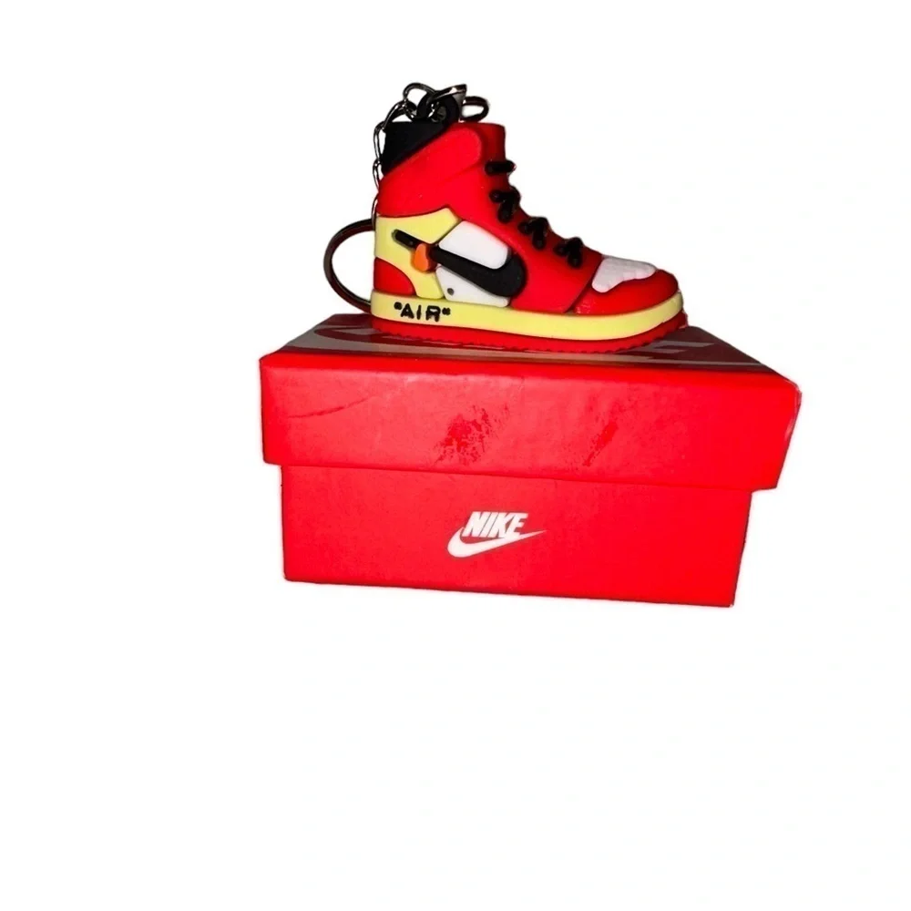 Air Jordan 1 High Top Nike Key Chain/ Bag Charm Red/Black/White Comes w/ box